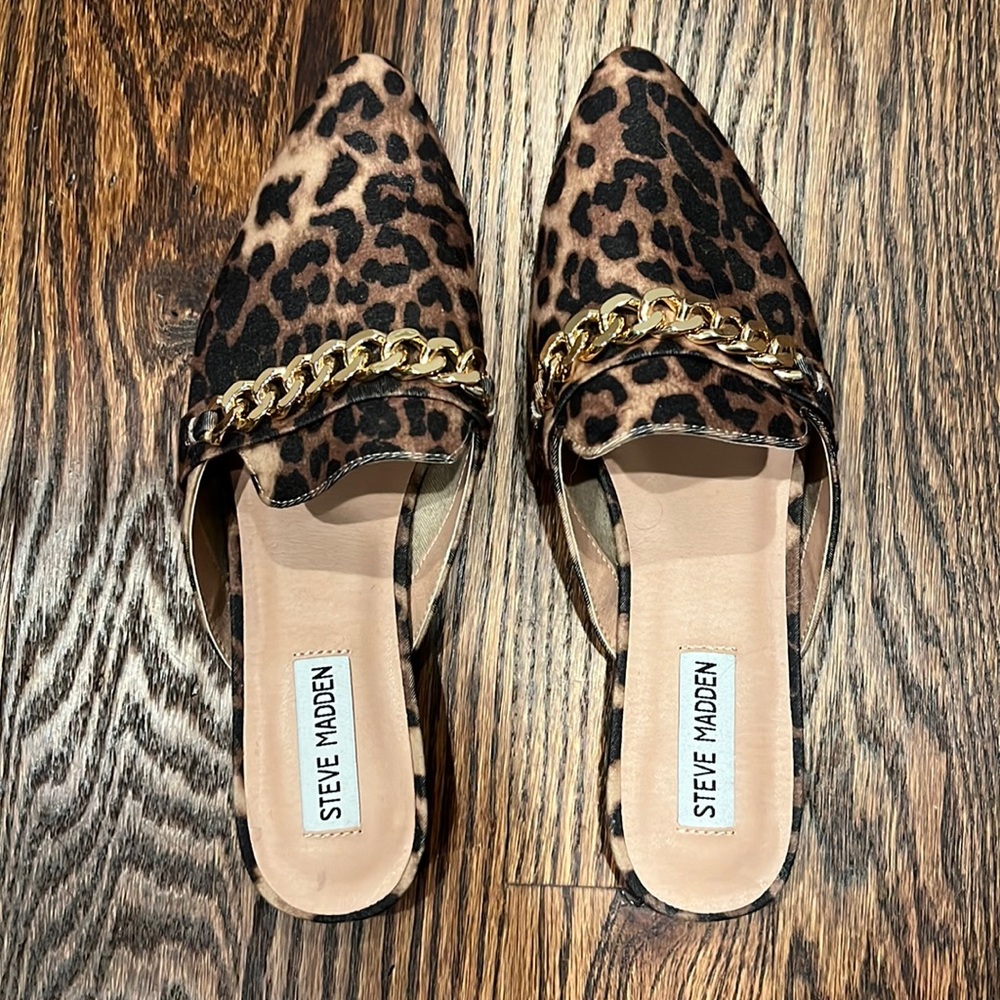 Steve Madden leopard mules